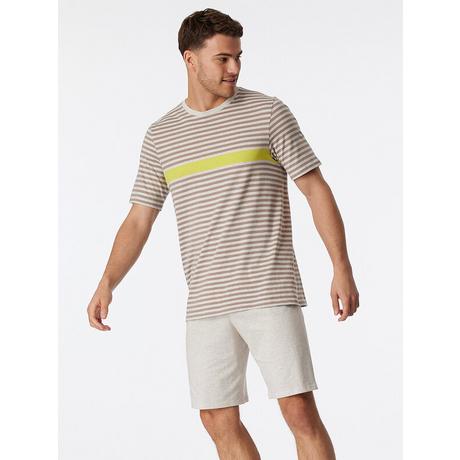 Schiesser Ensemble Pyjama Rayé Manches Courtes  