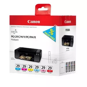 6 Cartucce d'inchiostro Multipack PGI-29 C/M/Y/PC/PM/R
