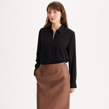 Hemdbluse mit langen Ärmeln