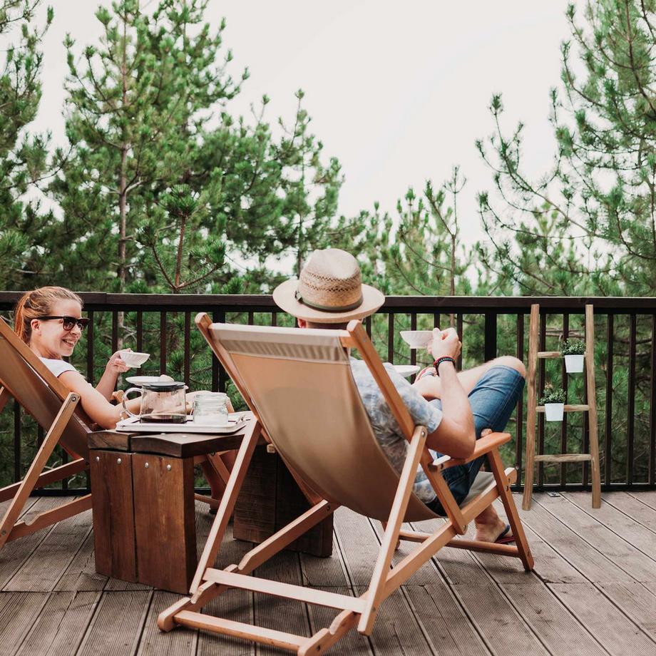 Northio  Petite échelle décorative en bois de châtaignier 