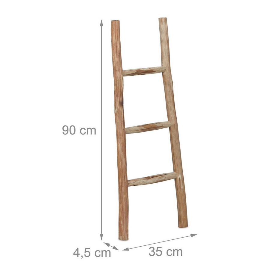 Northio  Petite échelle décorative en bois de châtaignier 