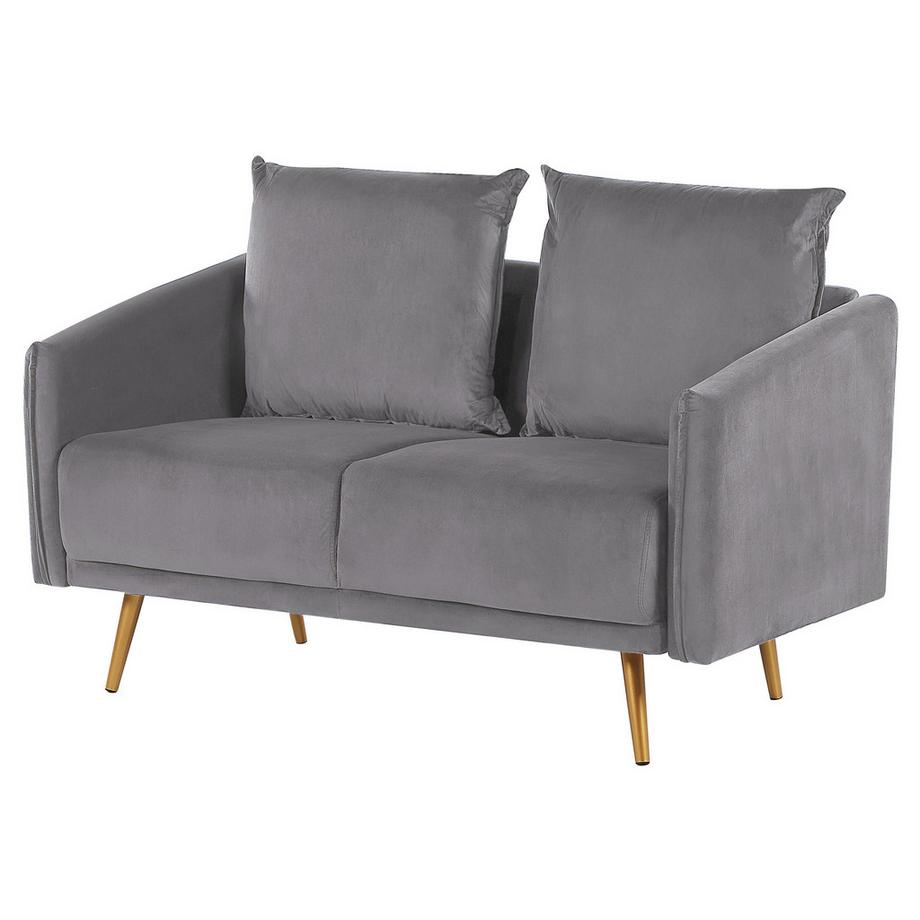 Beliani 2 Sitzer Sofa aus Samtstoff Glamourös MAURA  
