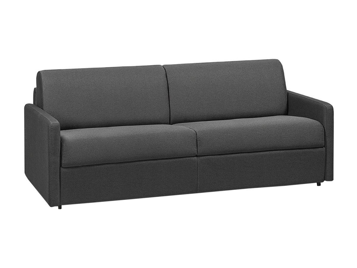 Vente-unique Schlafsofa 4Sitzer Stoff Liegefläche mit Lattenrost mit breiten LattenMatratze CALIFE  