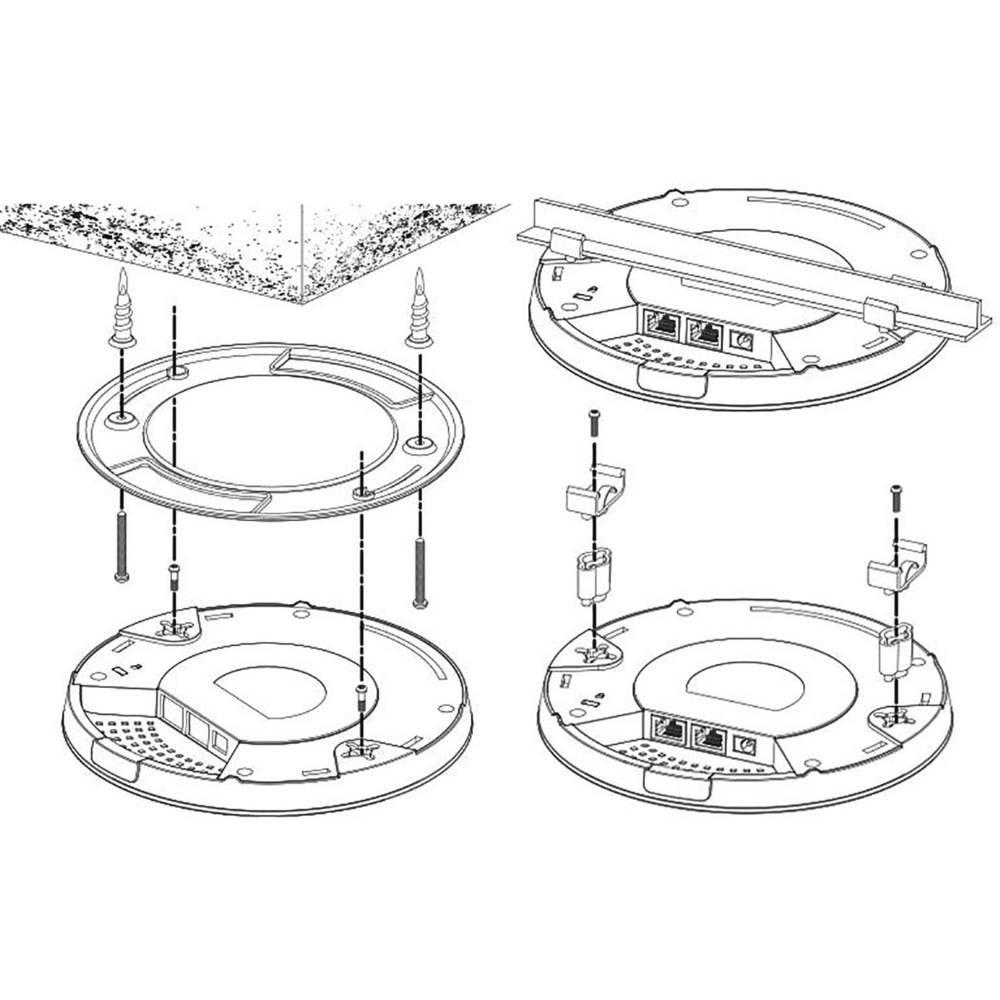 EDIMAX  AC1300 Wave 2 Dual-Band Gigabit PoE-Access Point für die Deckenmontage 