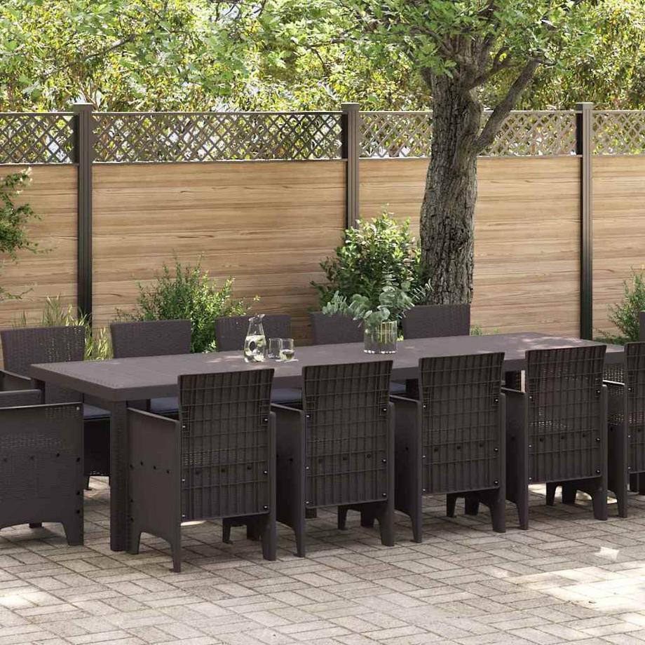 VidaXL Outdoortisch-set poly-rattan  