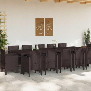Outdoortisch-set poly-rattan
