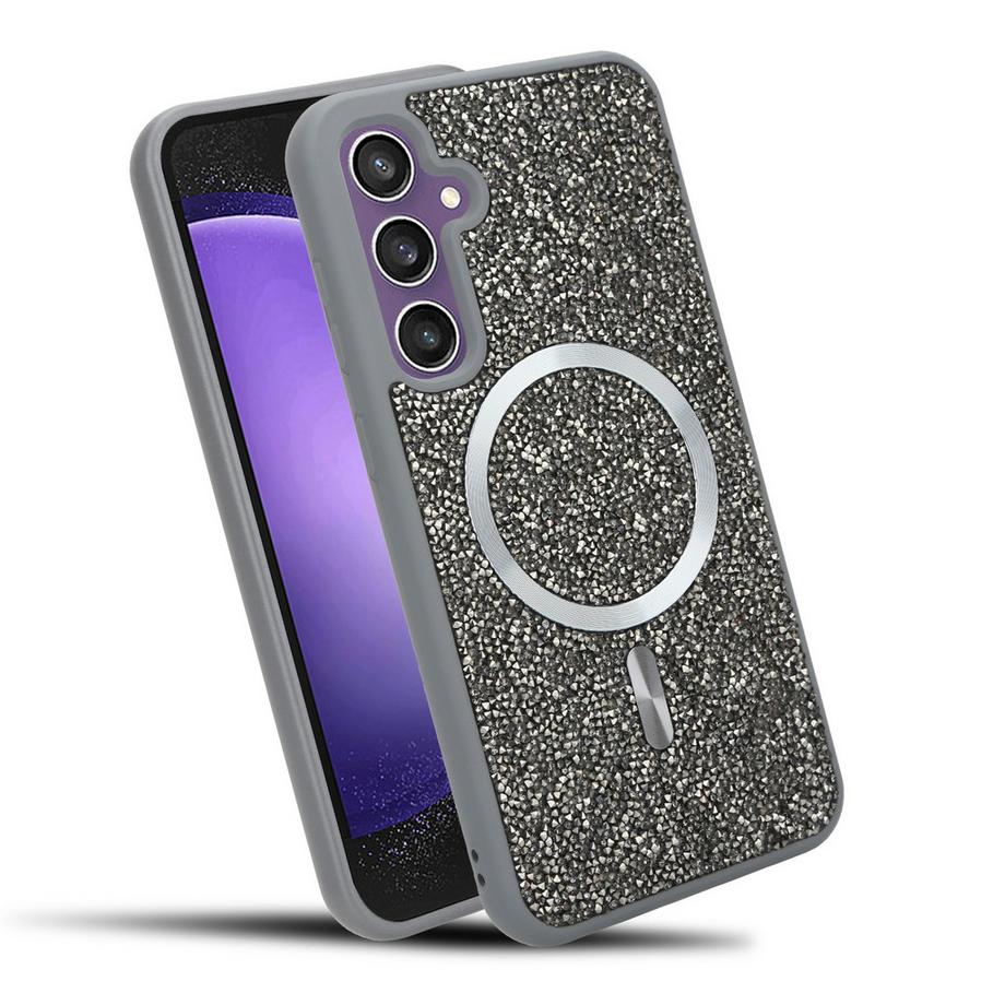 Samsung Galaxy S23 FE Hülle kompatibel mit MagSafe Glitzer Diamant Design