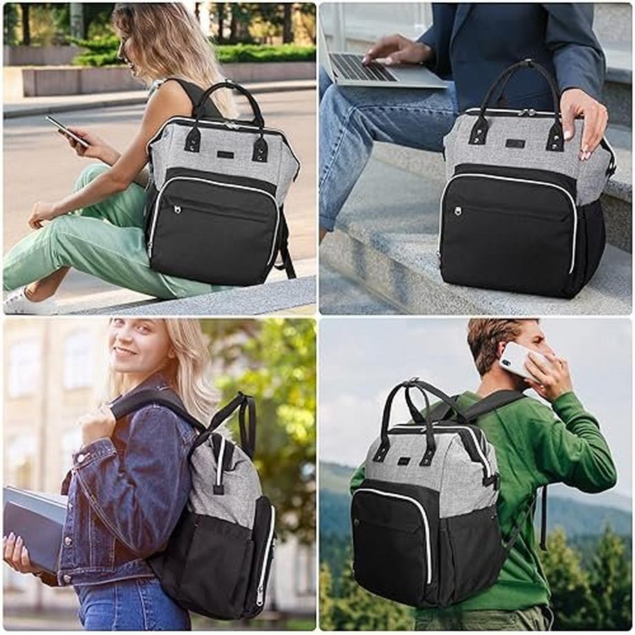 Only-bags.store Sac à dos pour ordinateur portable 15.6 pouces étanche avec port de chargement USB  