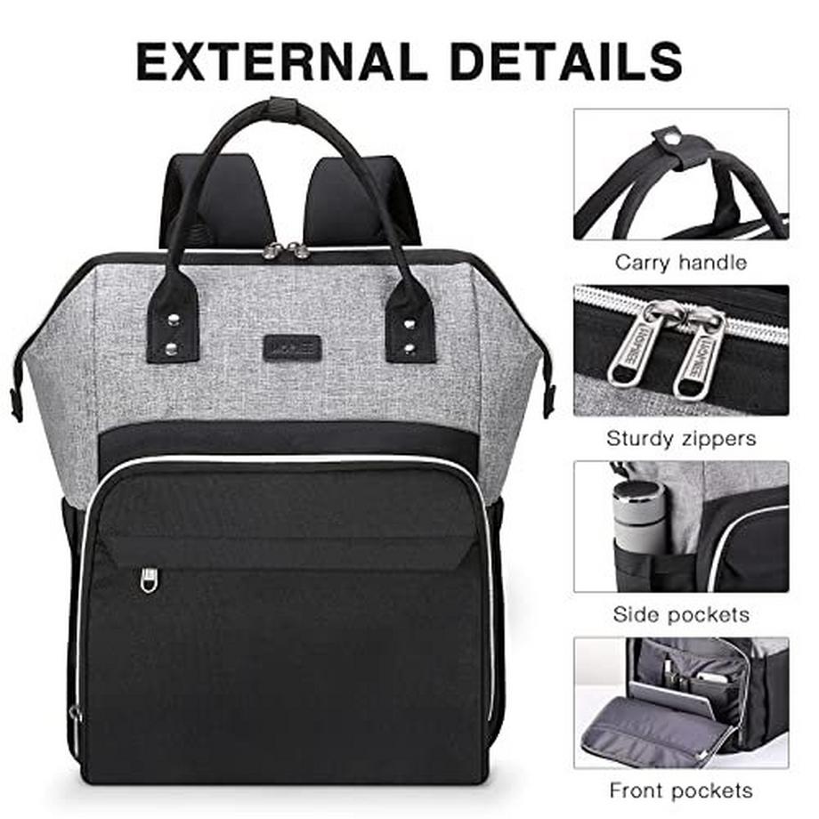 Only-bags.store Sac à dos pour ordinateur portable 15.6 pouces étanche avec port de chargement USB  