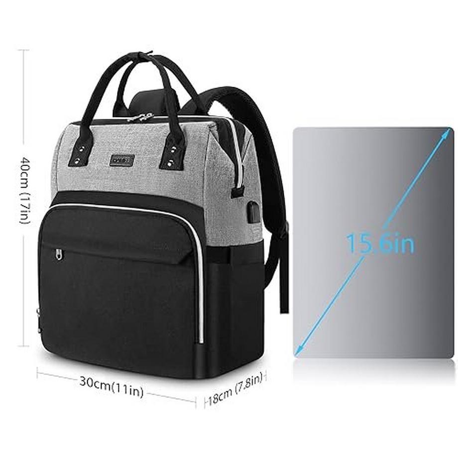 Only-bags.store Sac à dos pour ordinateur portable 15.6 pouces étanche avec port de chargement USB  