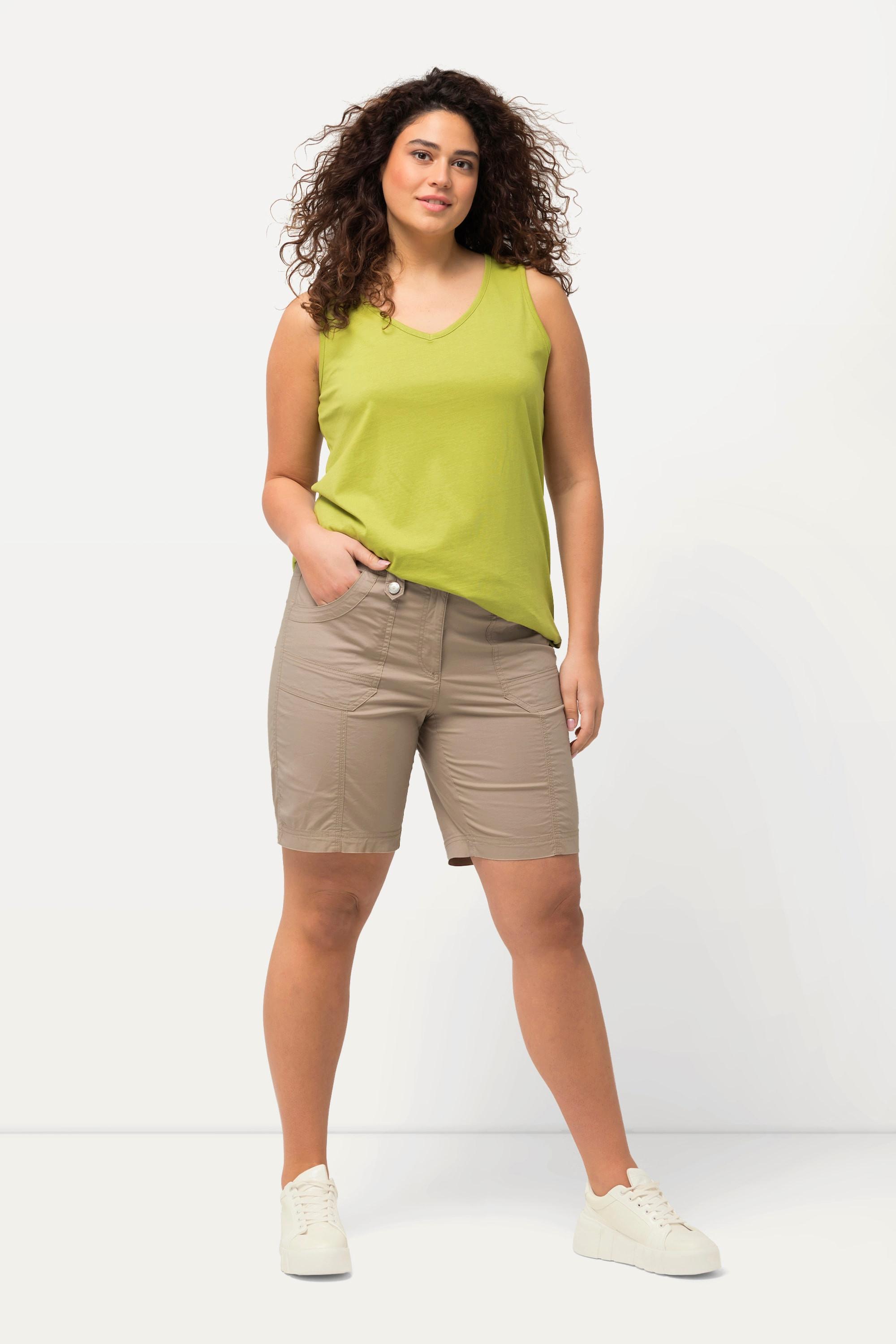 Ulla Popken Bermuda Cargo Taille Confortable Coupe 4 Poches  