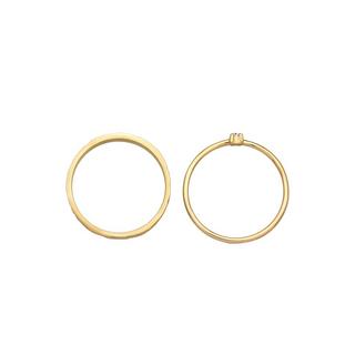 Elli  Ring Stapelring Kristall Solitär Bandring Set 