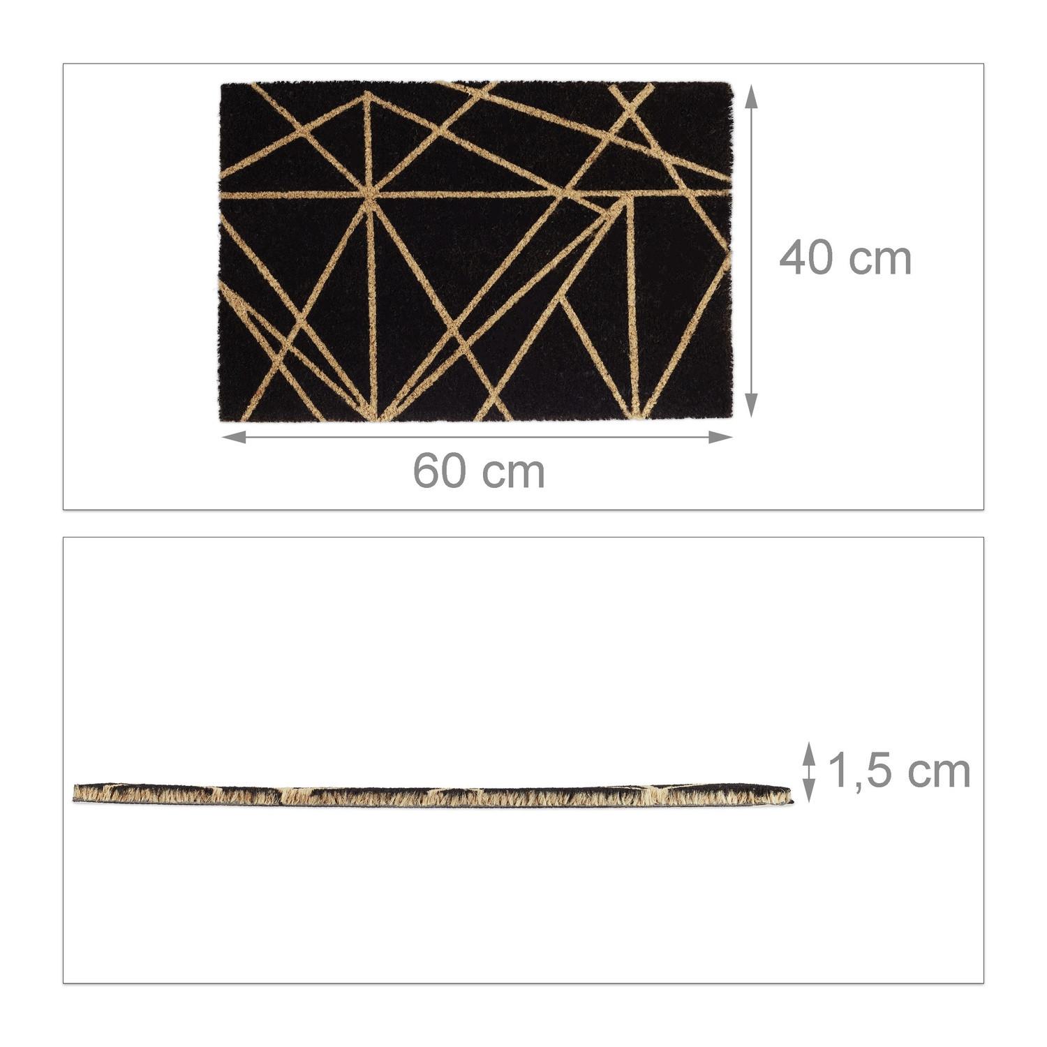 B2X Paillasson à motifs fibre de coco  