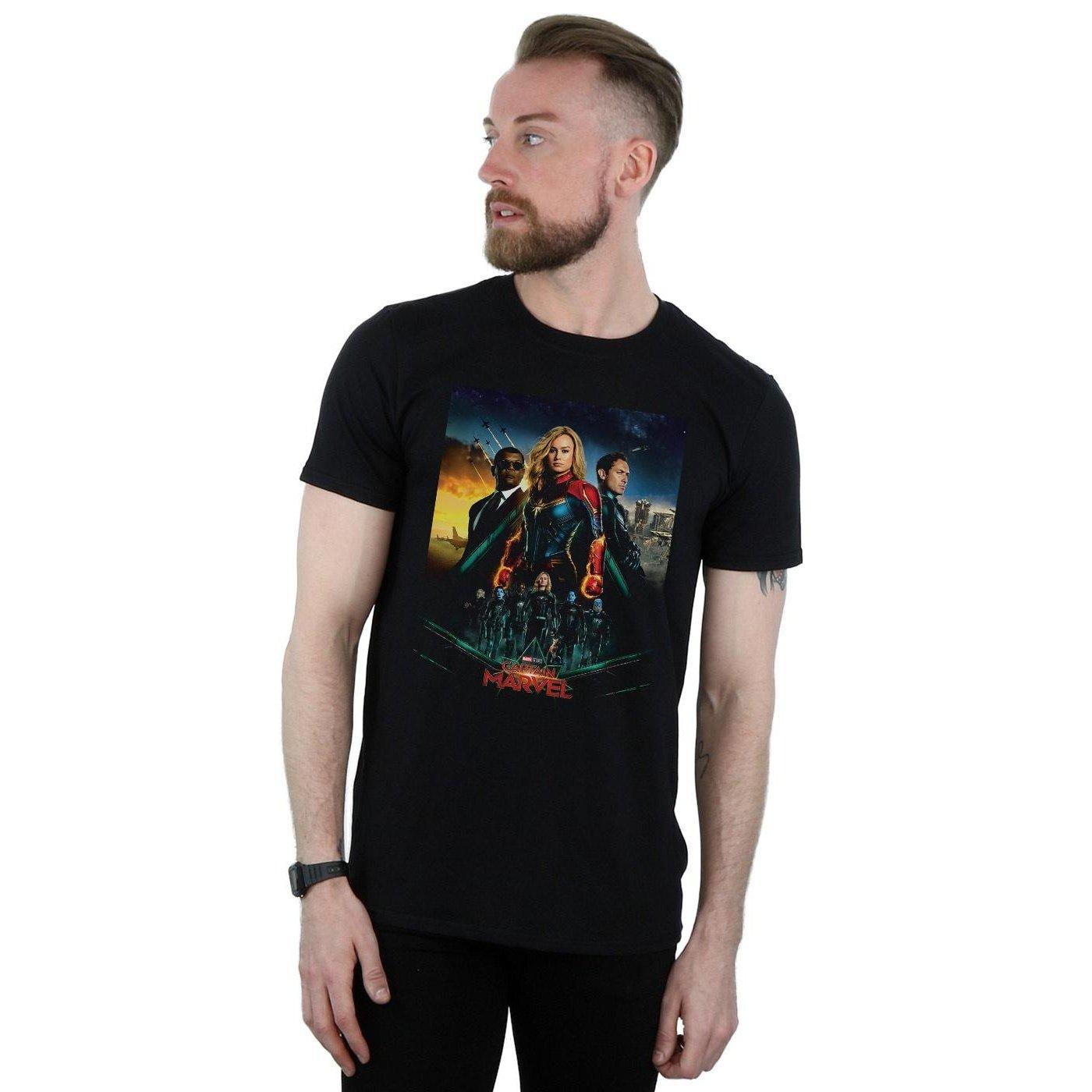 MARVEL  Tshirt CAPTAIN MOVIE STARFORCE POSTER 