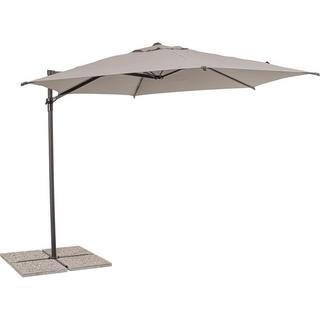 mutoni Parasol déporté Rica gris rond 330  