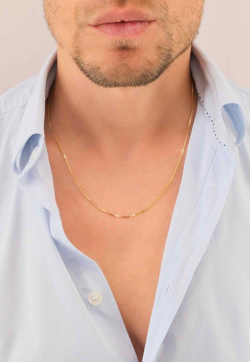 MUAU Schmuck  Collier Venezianer Gelbgold 750, 1.1mm, 42cm 