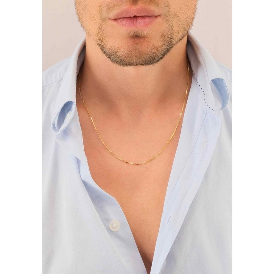 MUAU Schmuck  Collier Venezianer Gelbgold 750, 1.1mm, 42cm 