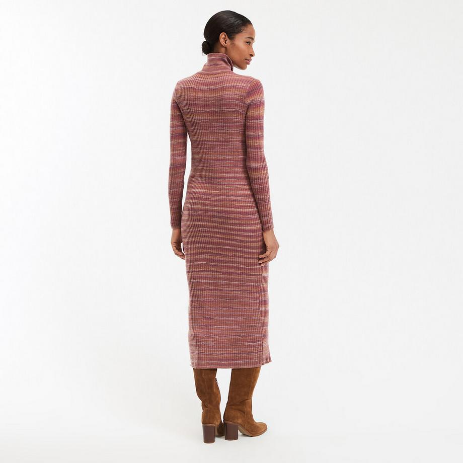 La Redoute Collections Gestreiftes Langarm Maxi Strickkleid  