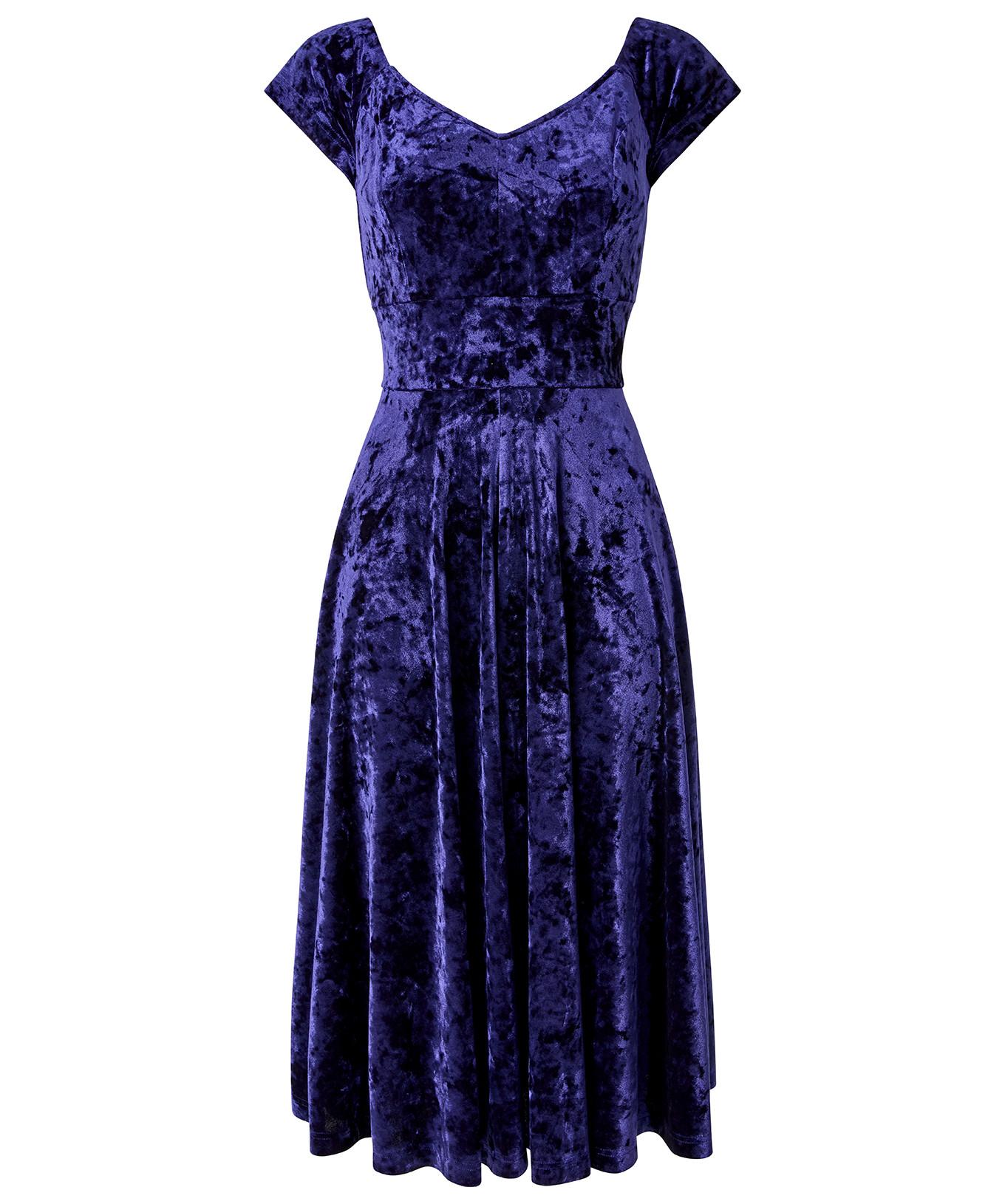 Joe Browns Vintage Samt Skaterkleid  