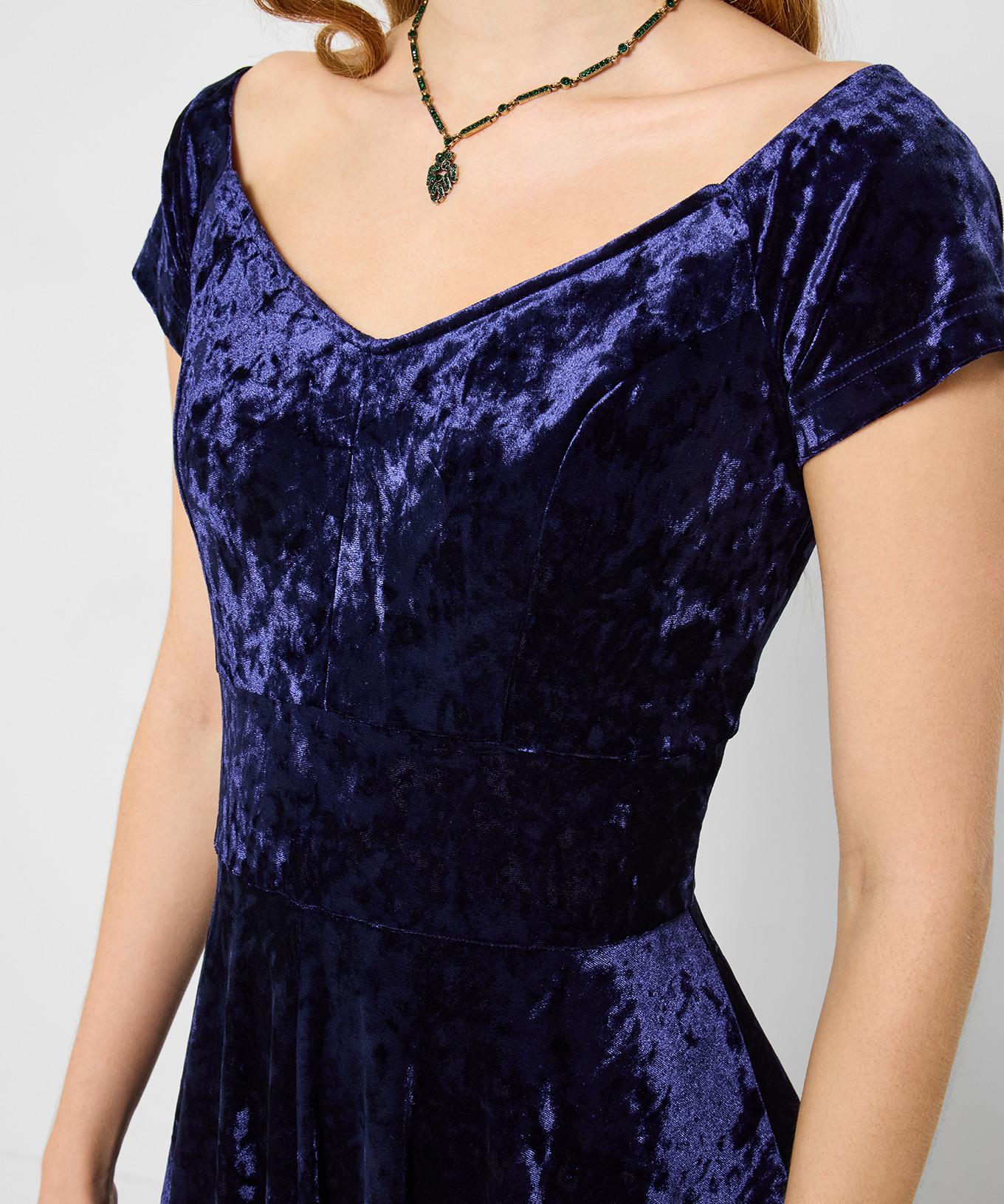 Joe Browns Vintage Samt Skaterkleid  