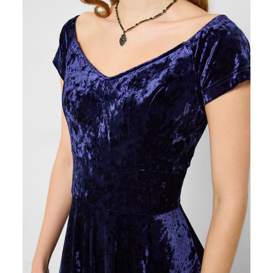 Joe Browns Vintage Samt Skaterkleid  