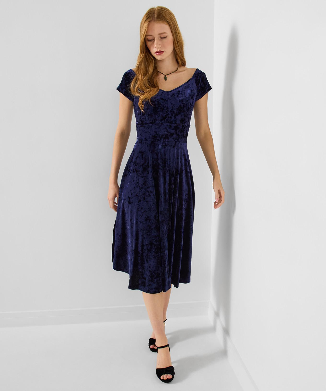 Joe Browns Vintage Samt Skaterkleid  