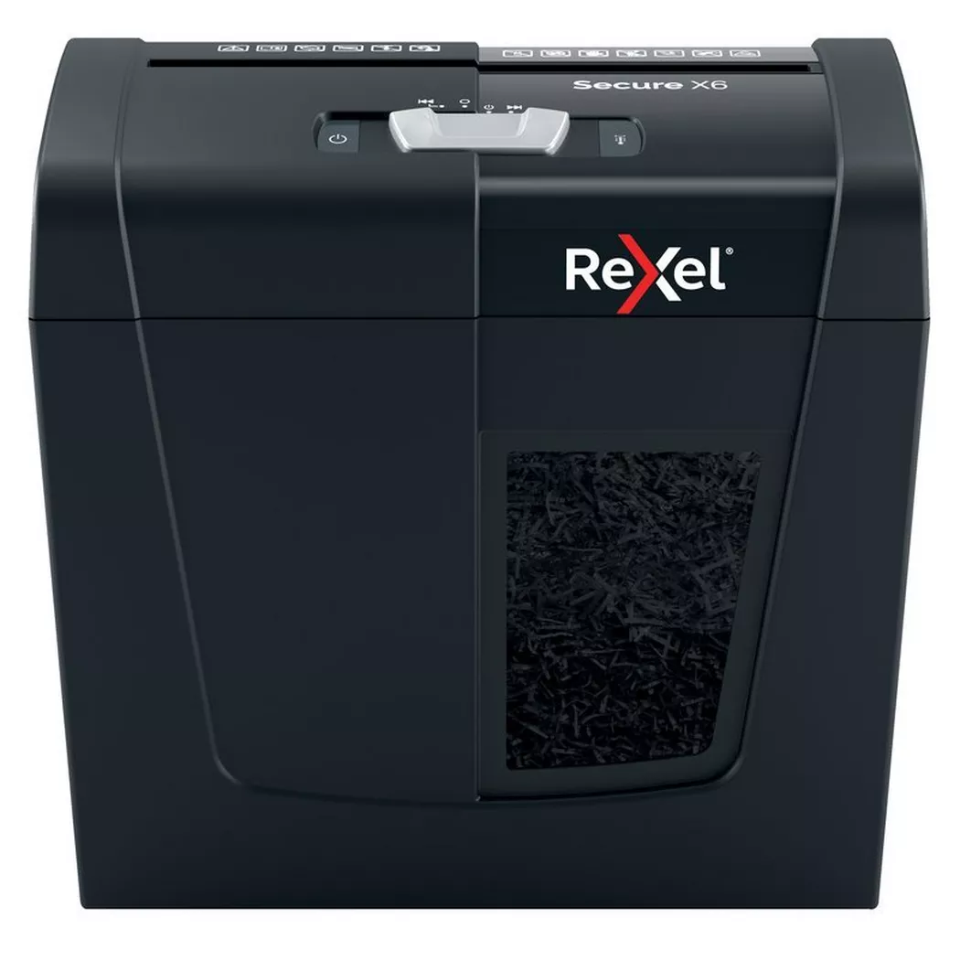 Rexel – Aktenvernichter Secure 2020122EU X6, P-4, 10lt, Schwarz