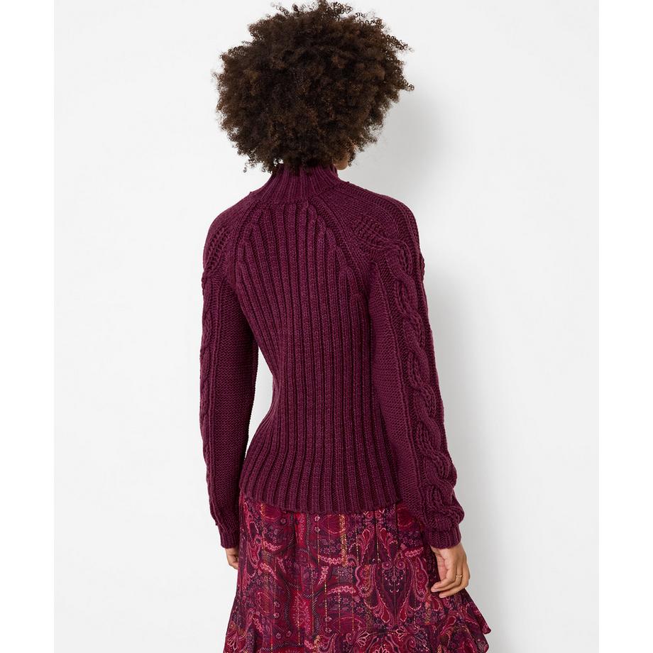 Joe Browns Zopfstrick-Pullover mit Stehkragen  