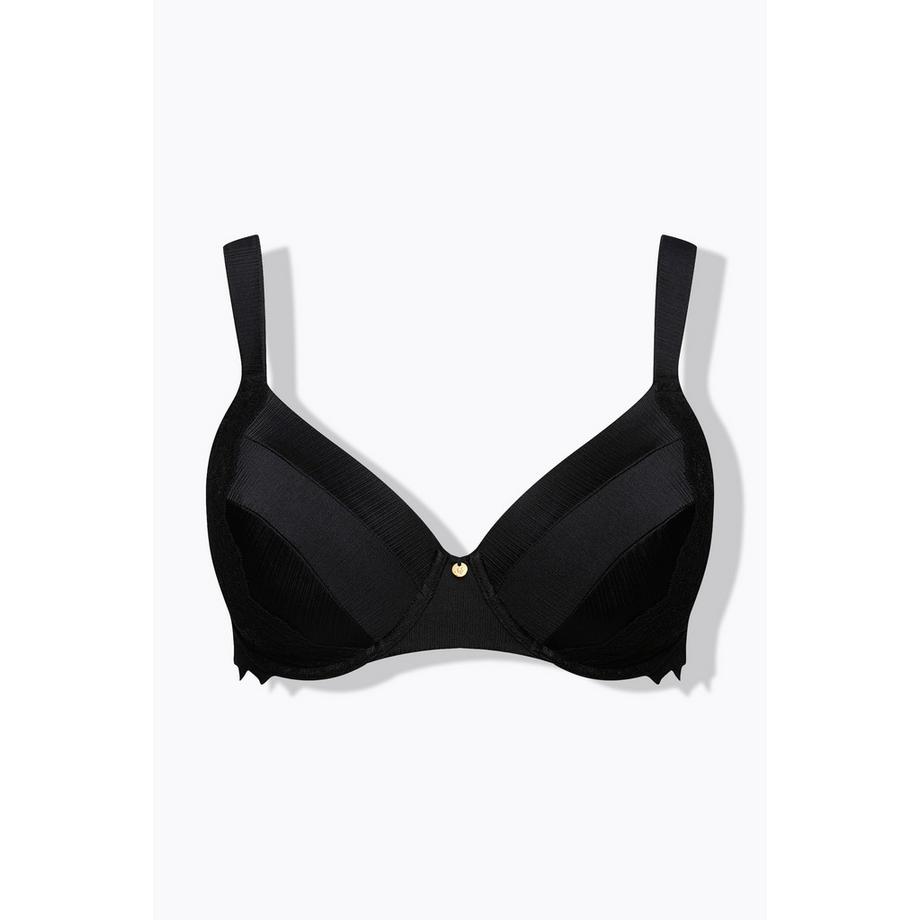 Ulla Popken Reggiseno con ferretto coppe morbide raso pizzo  