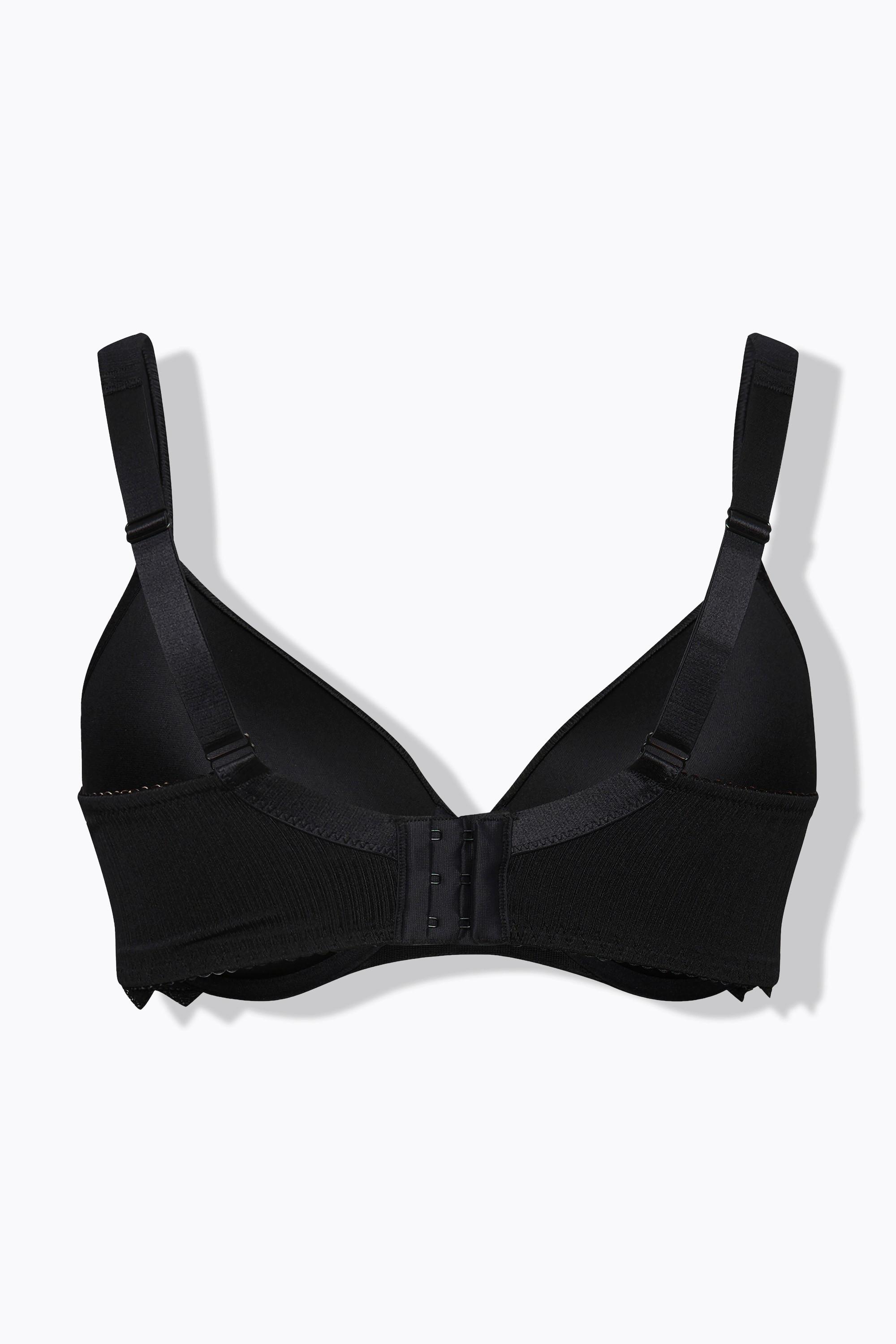 Ulla Popken Reggiseno con ferretto coppe morbide raso pizzo  