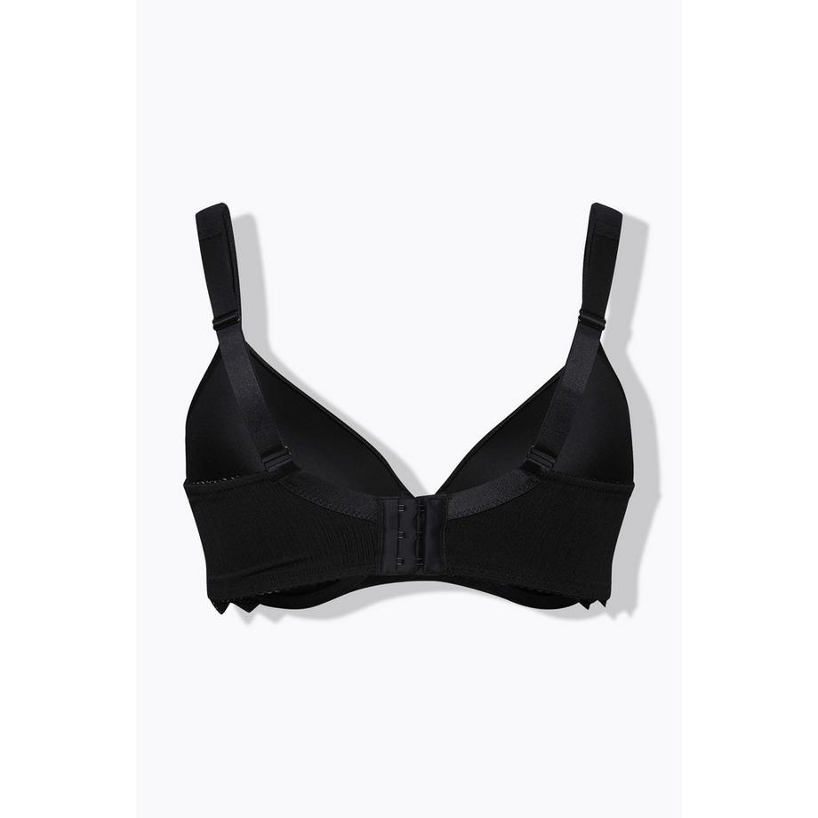 Ulla Popken Reggiseno con ferretto coppe morbide raso pizzo  