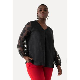 Ulla Popken Chemisier Doublé Col V Manches Longues  