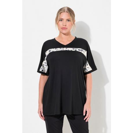 Ulla Popken  Maglia funzionale con scollo a V, mezze maniche e materiale riciclato 