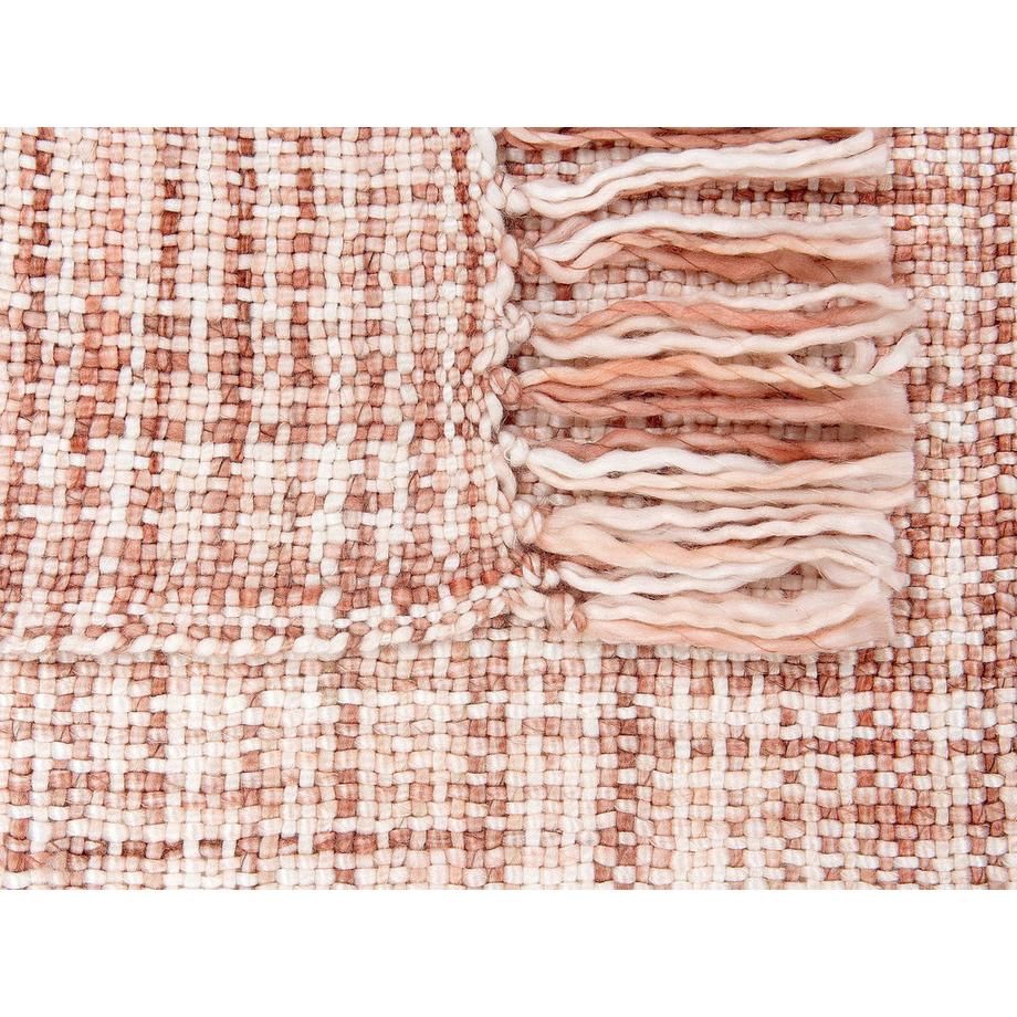 Beliani DEURALI Couverture Plaid Rétro à Carreaux en Acrylique  