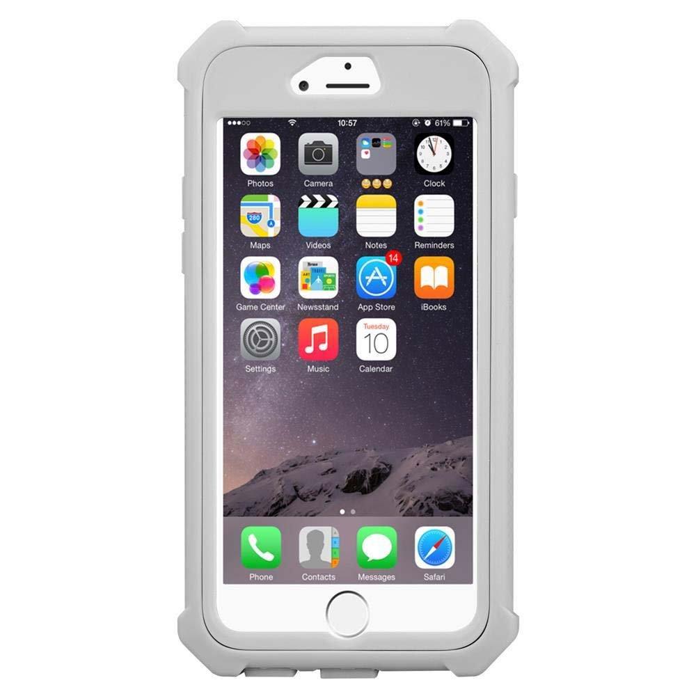 Cadorabo  Housse compatible avec Apple iPhone 6 / 6S - Coque de protection 2 en 1 avec bord en silicone TPU et dos en verre acrylique 