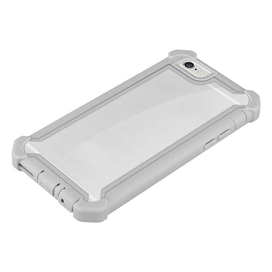 Cadorabo  Hülle für Apple iPhone 6  6S 2-in-1 TPU Silikon-Rand Glas-Rücken 