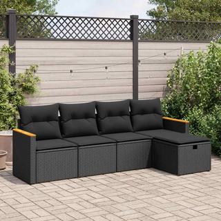 VidaXL set di divani da giardino Polirattan  