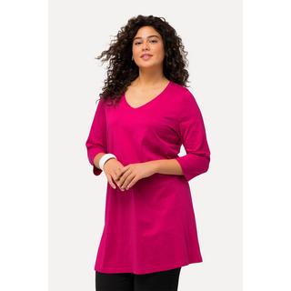 Ulla Popken  Longshirt, A-Linie, V-Ausschnitt, 3/4-Arm 