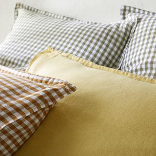 La Redoute Intérieurs Acélie Vichy-Karo Duvetbezug Khaki  