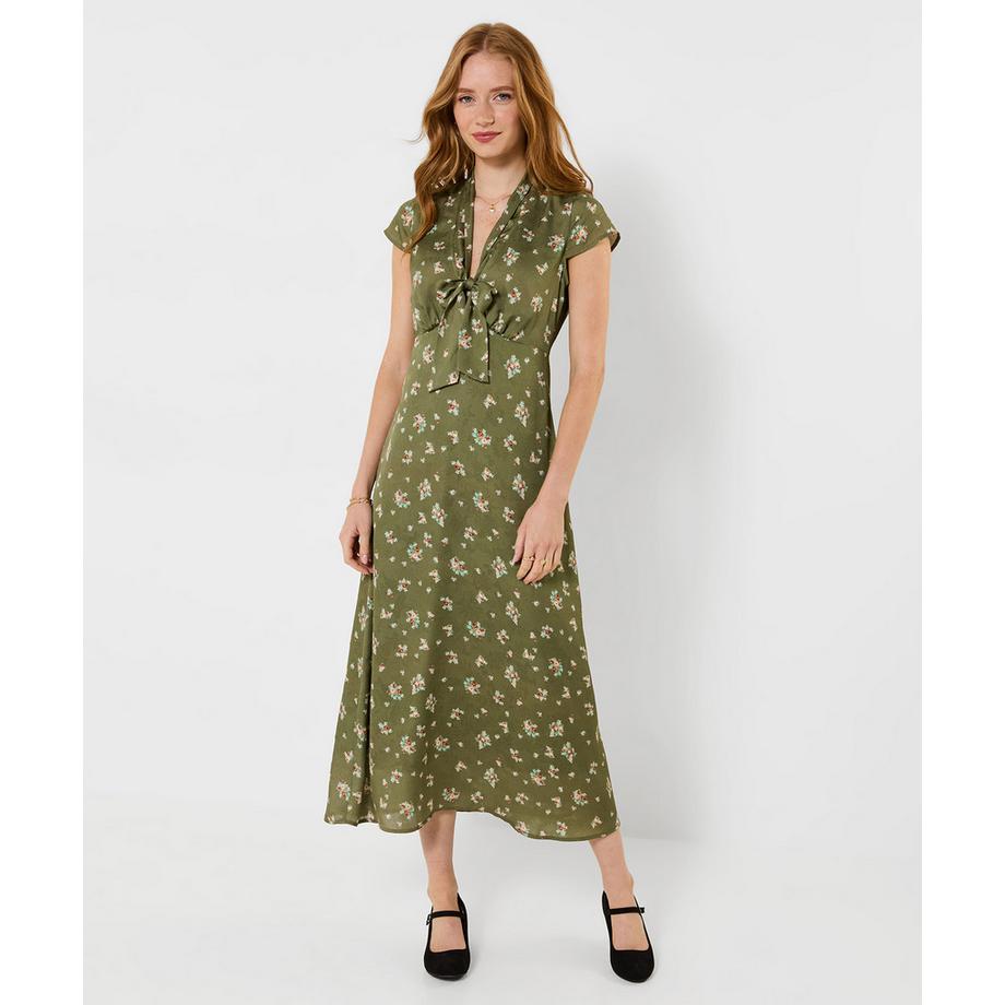 Joe Browns Midikleid mit vorn gebundenem Vintage-Blumenmuster  