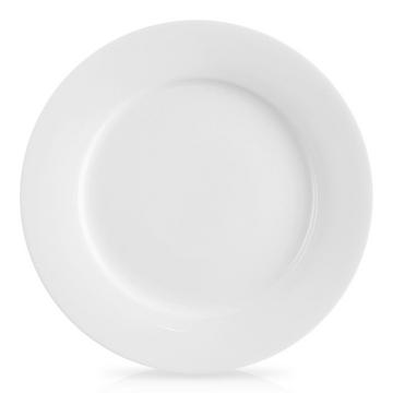 Assiette à dessert en porcelaine blanche, passe au lave-vaisselle et au micro-ondes