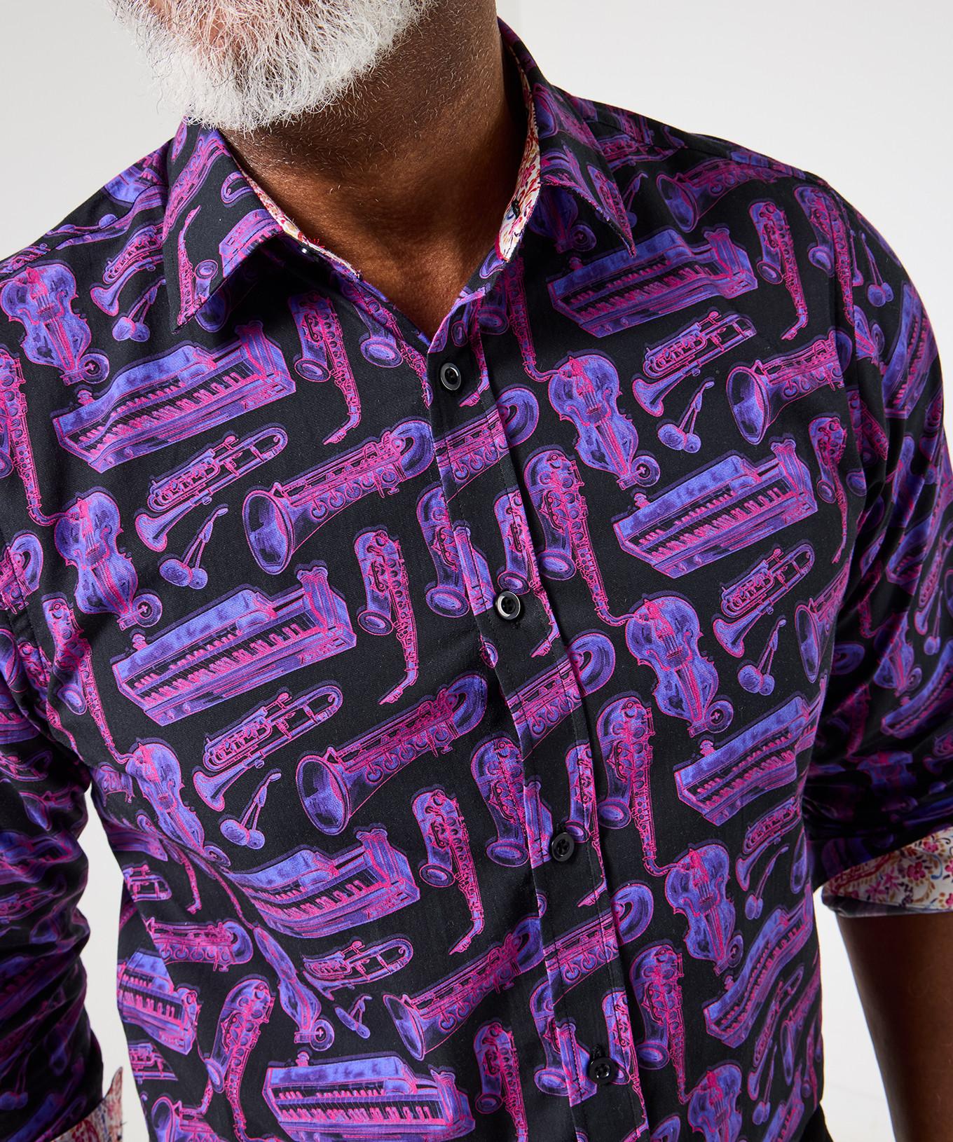 Joe Browns Langarmhemd Saxophonmotiv  