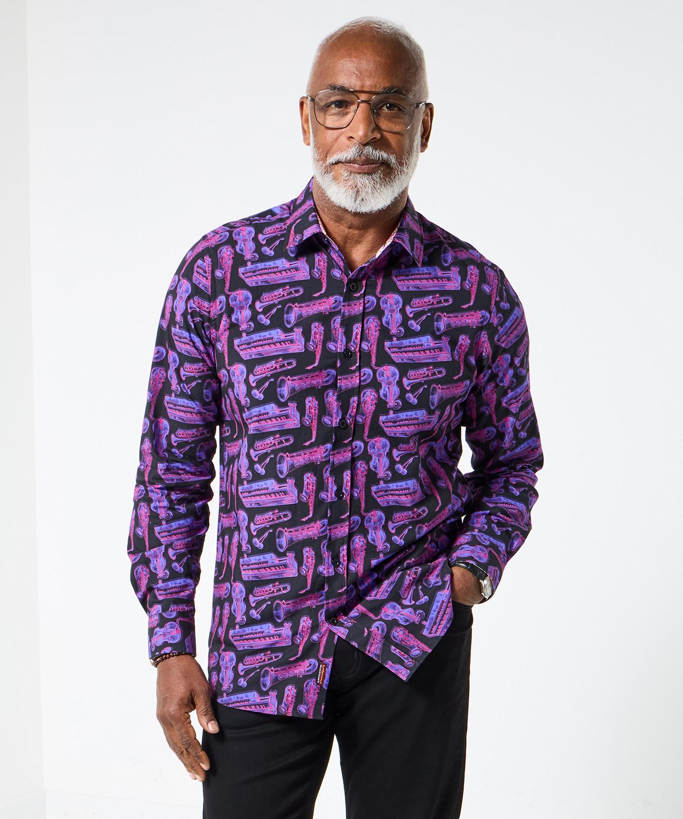 Joe Browns Langarmhemd Saxophonmotiv  