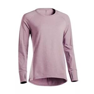 Langarmshirt sanftes Yoga Biobaumwolle Damen pflaume