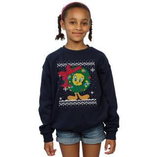 LOONEY TUNES  Tweety Pie Christmas Fair Isle Sweatshirt 