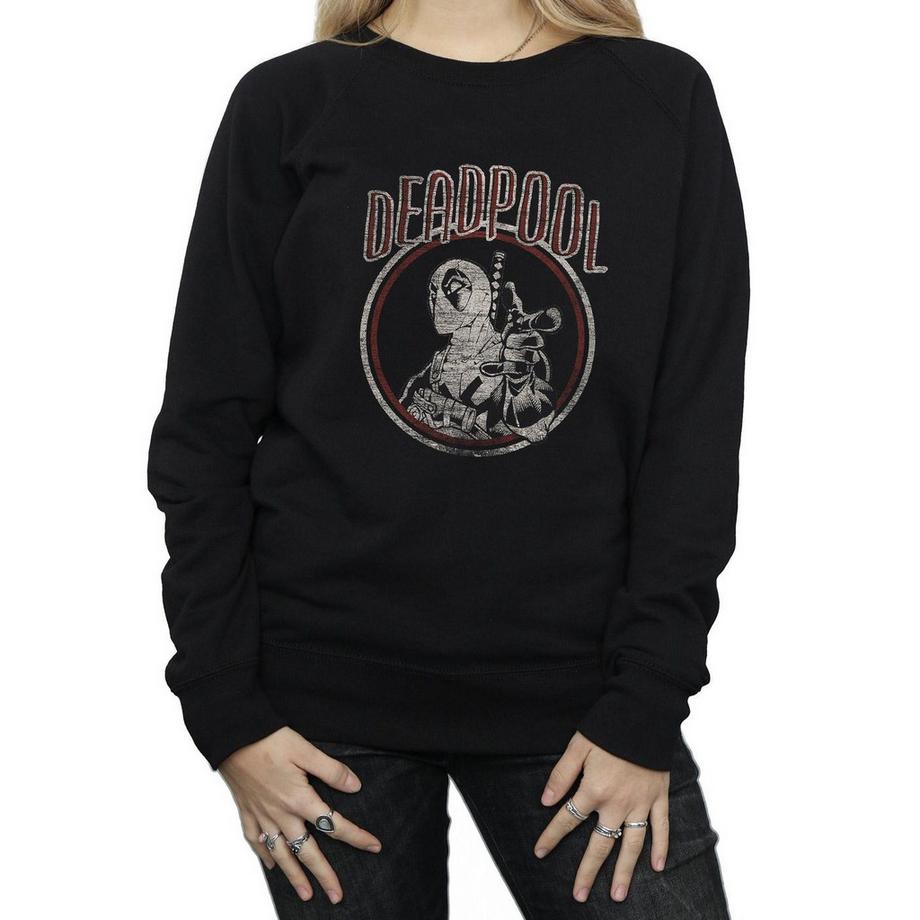MARVEL Deadpool Distressed Logo Sweatshirt  