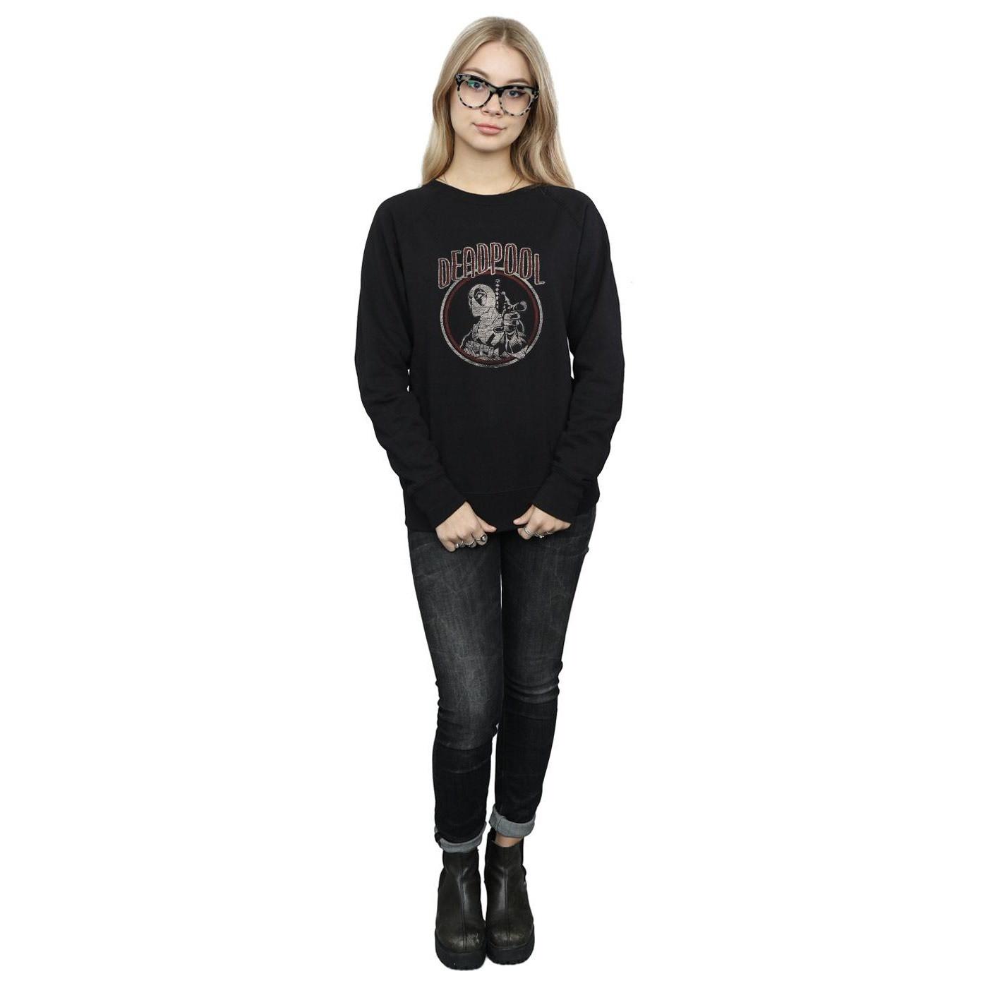 MARVEL  Deadpool Vintage Circle Sweatshirt 