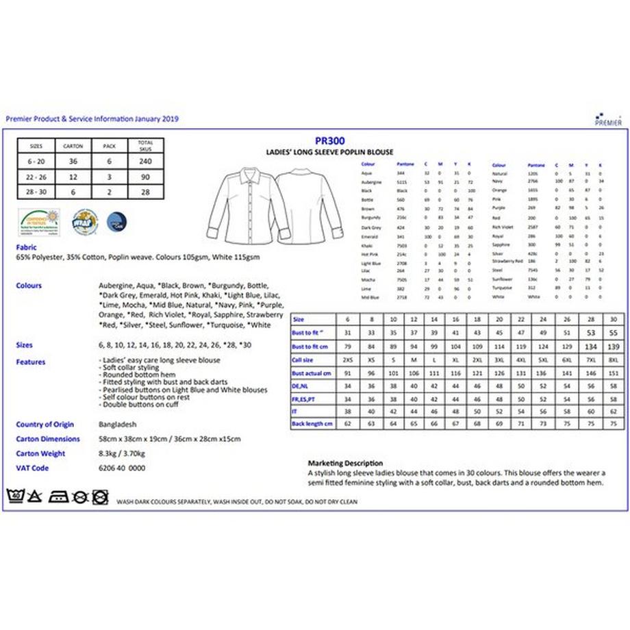 PREMIER Langärmlige Popeline Bluse  