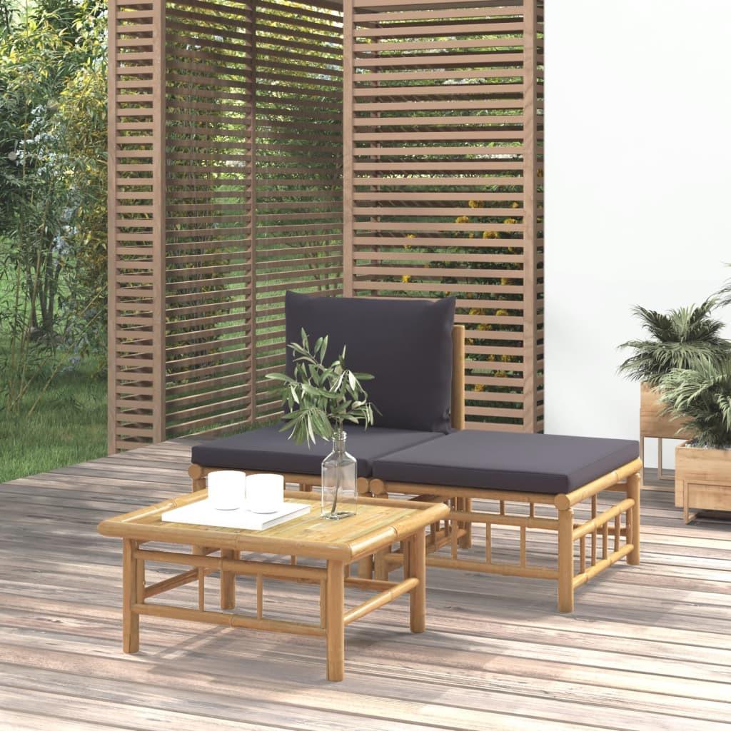 VidaXL Ensemble de salon de jardin bambou  