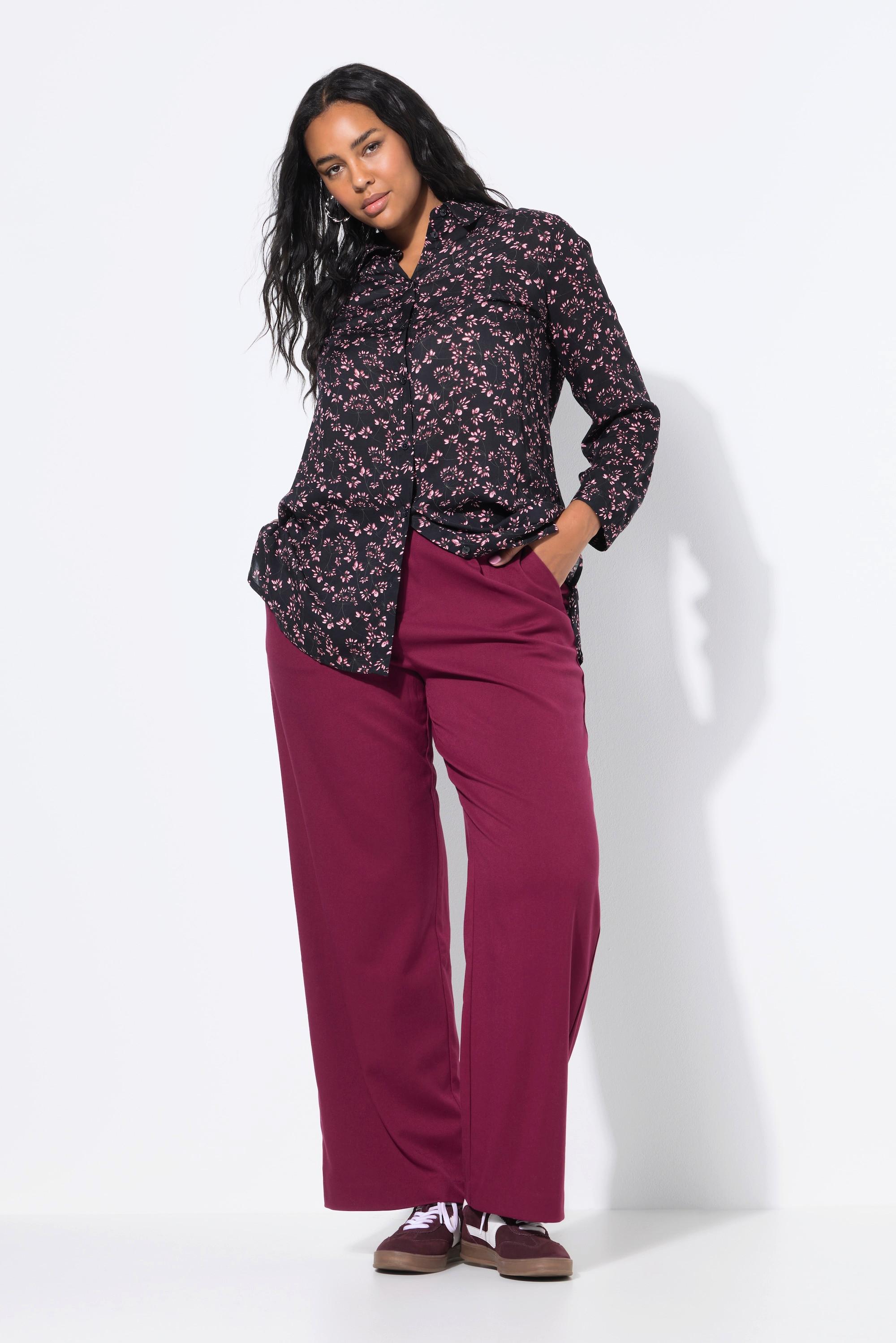 Studio Untold Wide Leg High Waist Hose teilelastischer Bund  